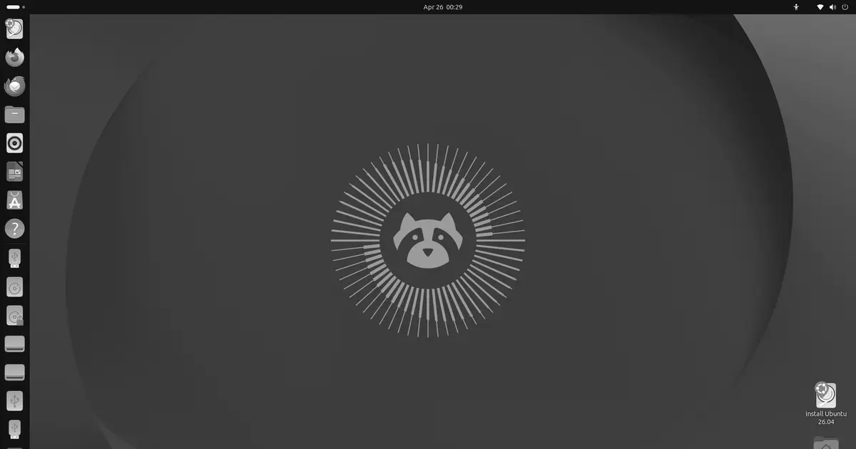 Escritorio de Ubuntu 26.04 LTS con el entorno de escritorio GNOME