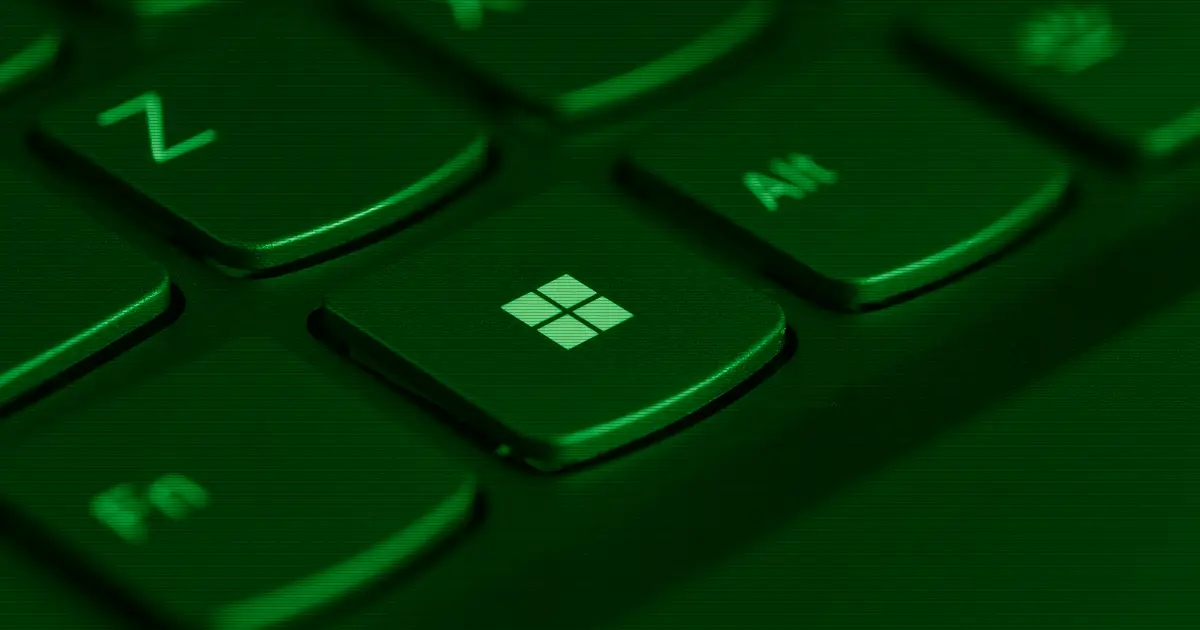 La tecla con el logotipo de Windows en un teclado de ordenador