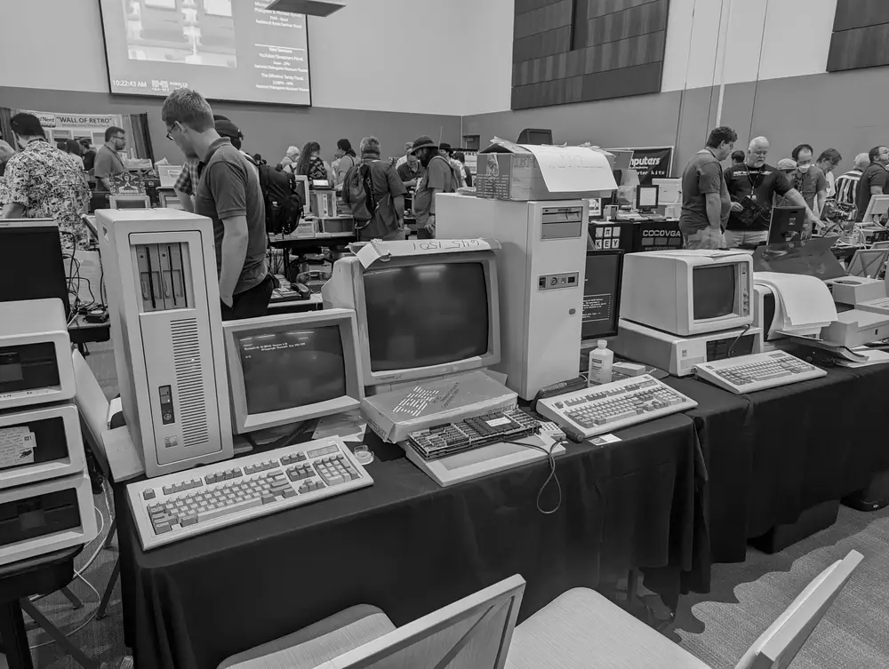IBM RT PC (IBM 6150) workstation on display at the Vintage Computer Festival Southwest 2023