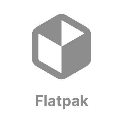 Logotip oficial de Flatpak, el format de paquet universal de l'escriptori Linux