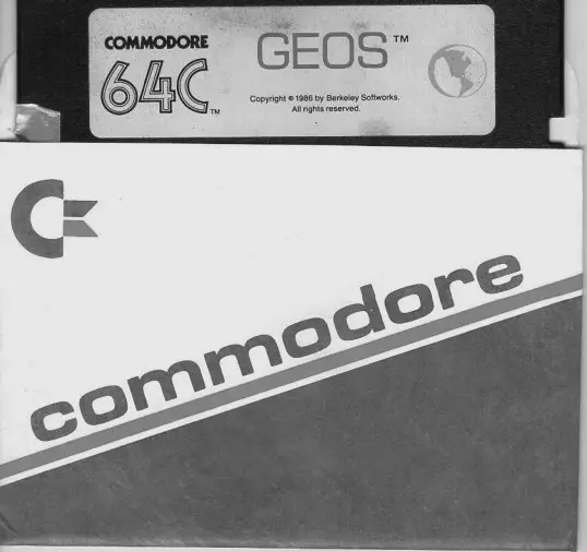 Disquete de 5,25 pulgadas de GEOS para Commodore 64C (1986)