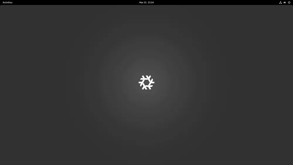 Escritorio GNOME por defecto de NixOS 21.11 en funcionamiento