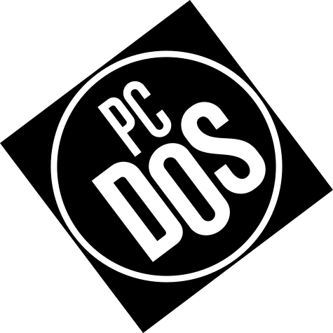 IBM PC DOS 7.0 logo, the 1995 version that added the REXX language