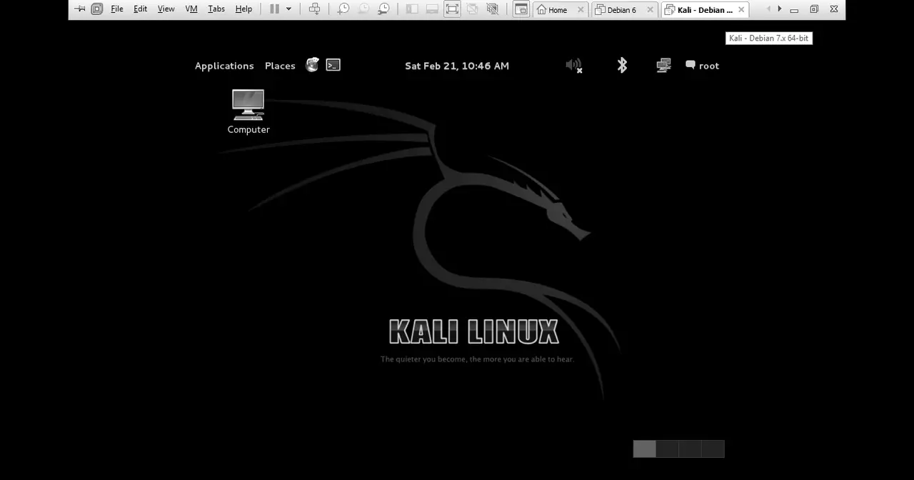 Escritorio de Kali Linux con sus herramientas de seguridad