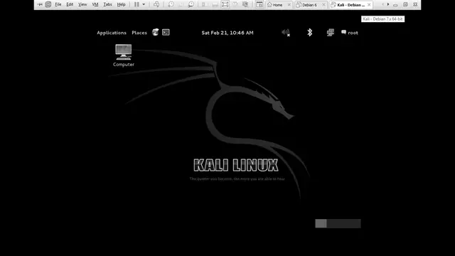 Escritorio de Kali Linux con sus herramientas de seguridad