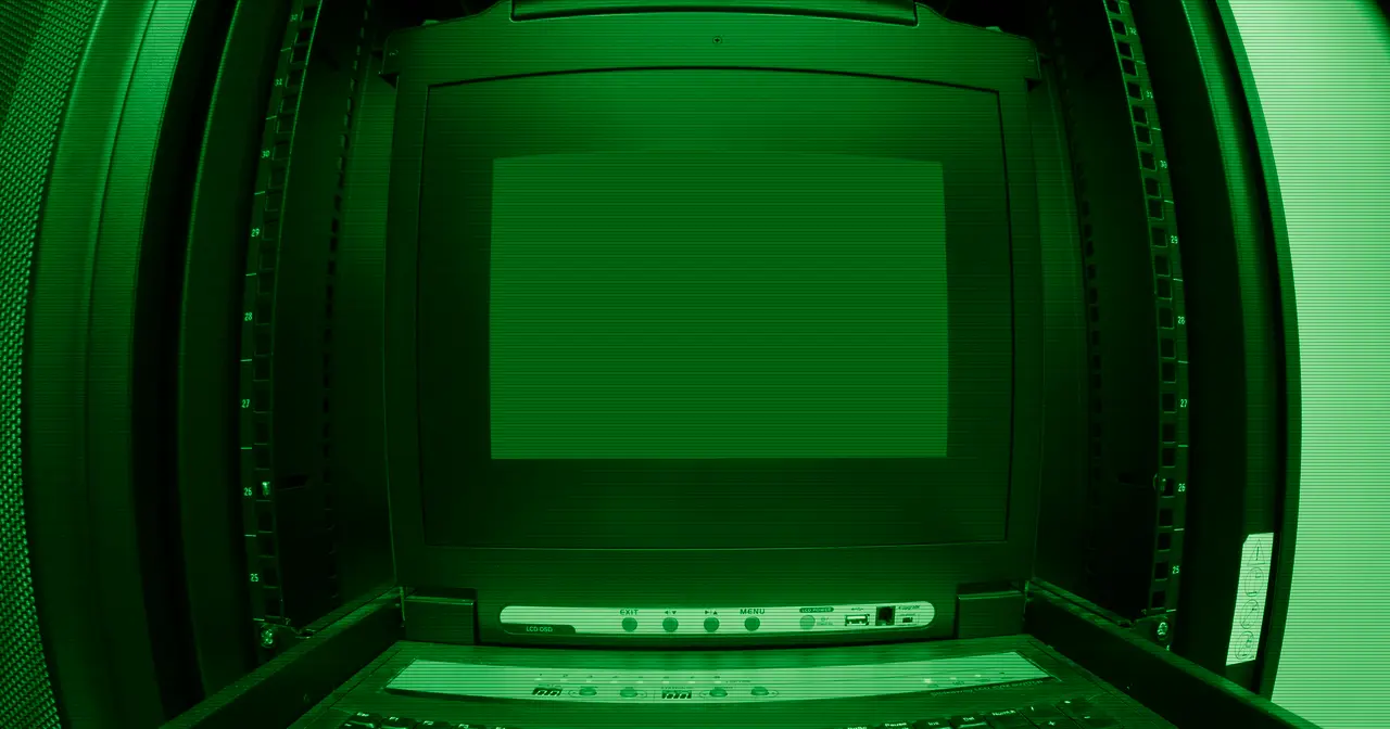 Lit server room evoking the boot of Linux systems and the battle for PID 1