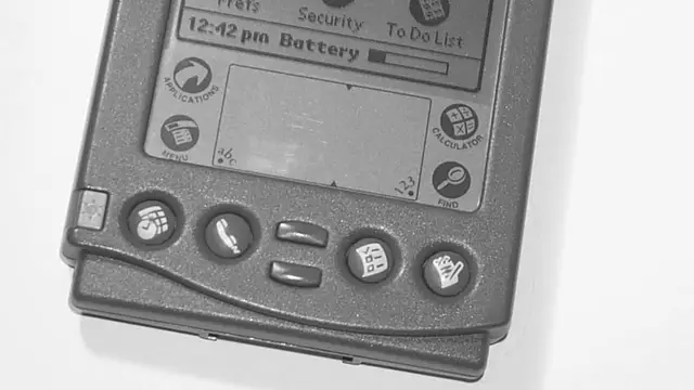 PDA 3Com PalmPilot Professional con pantalla monocroma y zona de escritura Graffiti