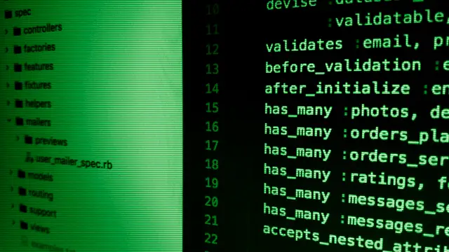 Concept of free and open source software on a computer screen