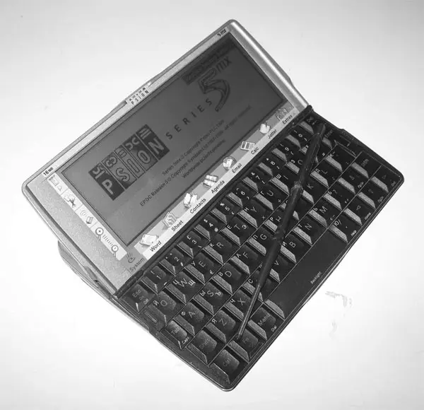 Psion Series 5 PDA with physical keyboard, the origin of EPOC and Symbian