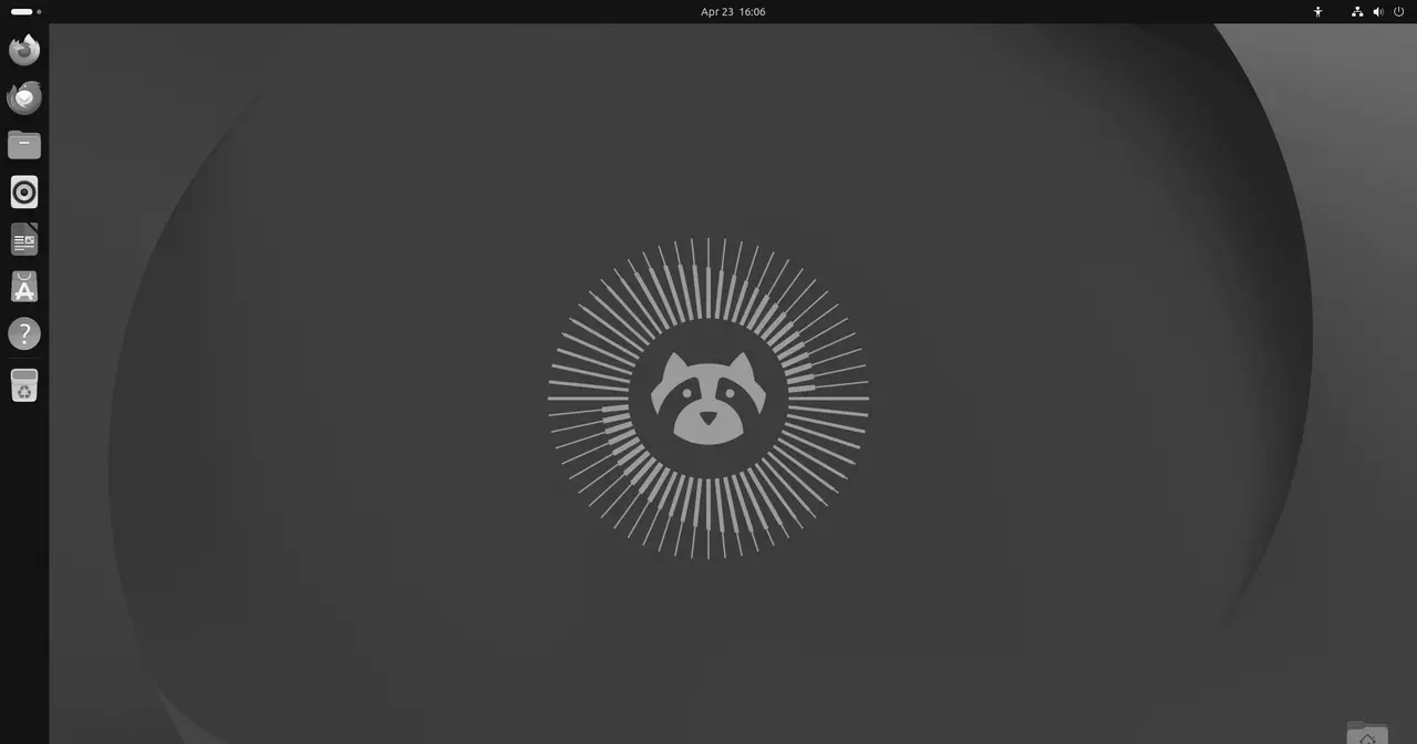 Default desktop of Ubuntu 26.04 LTS 'Resolute Raccoon' with GNOME 50