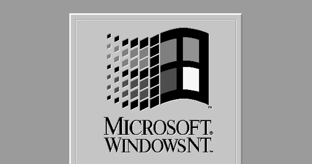Microsoft Windows NT 3.1 boot splash screen showing the system logo