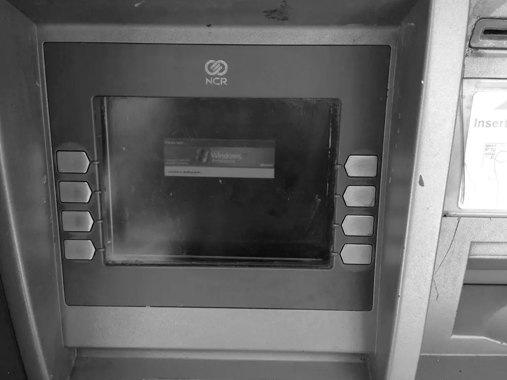 Cash machine running Windows XP in 2018, years after support ended